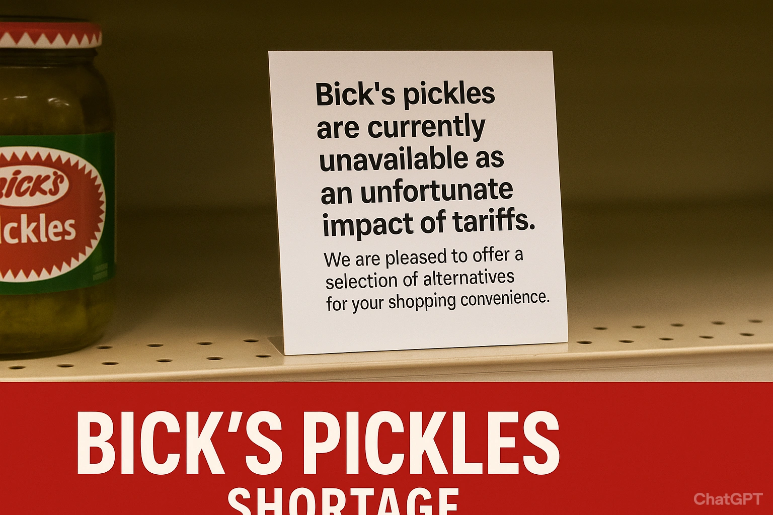 Bick’s Pickles missing from Canadian grocery store shelves due to tariffs. Canada