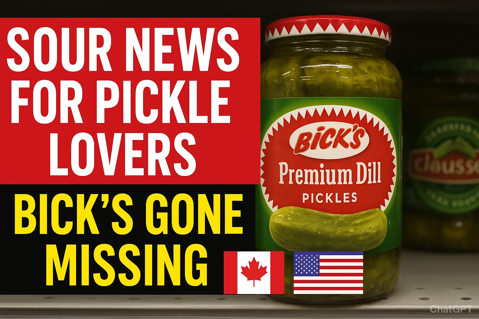 Bick’s pickles jars missing from grocery store shelves due to Canada-U.S. tariff dispute