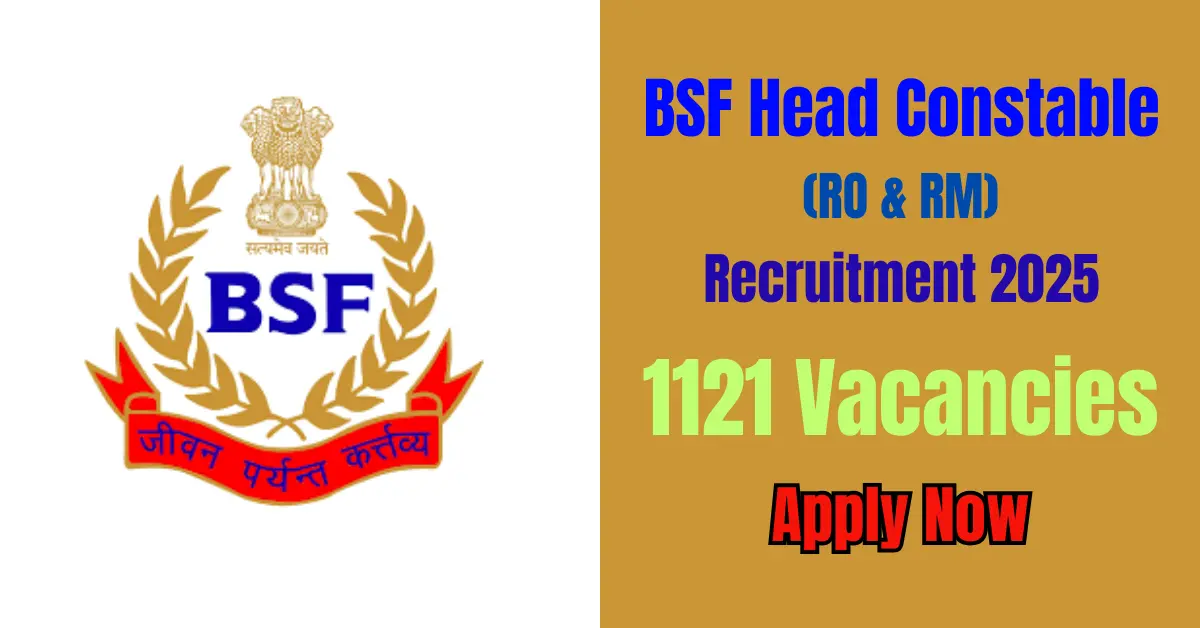 BSF Head Constable Recruitment 2025 Banner – Apply Online