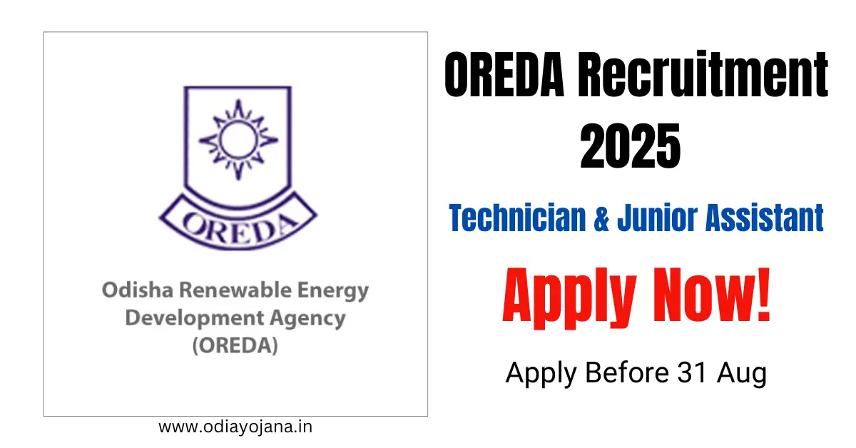 OREDA Recruitment 2025 Technician and Junior Assistant Jobs