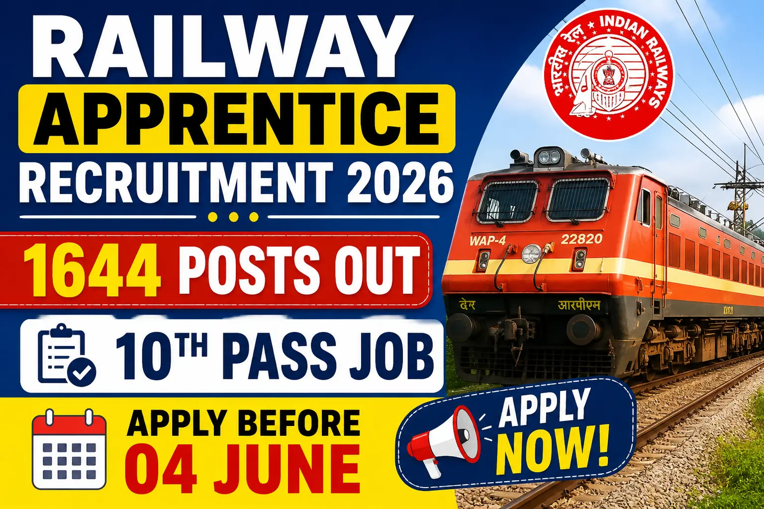 Railway RRC SECR Apprentice Recruitment 2026