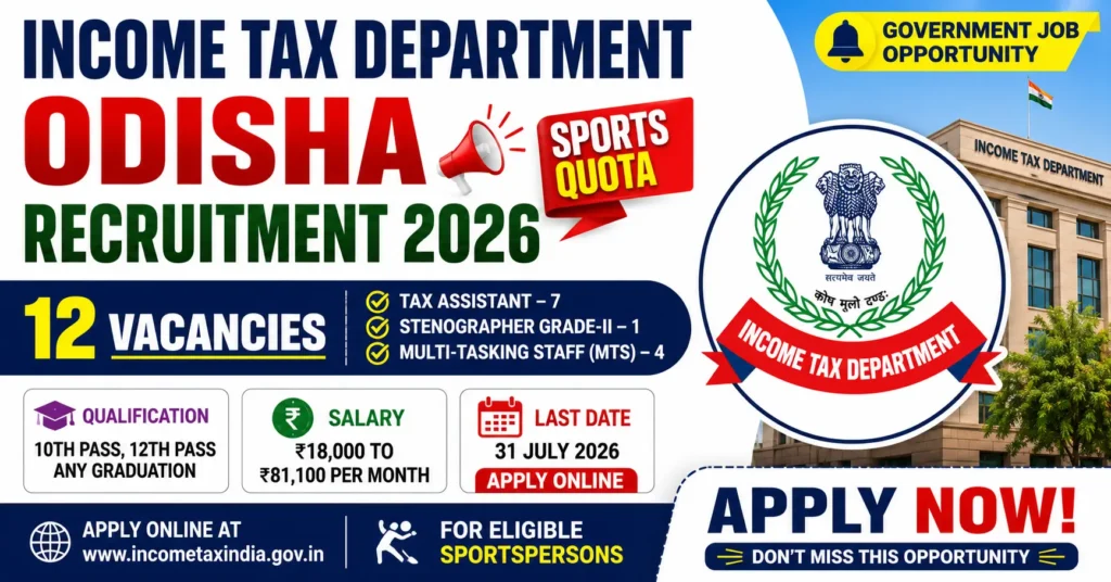 Income Tax Department Odisha Recruitment 2026
