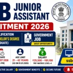 SSB Junior Assistant Recruitment 2026 notification for 14 Graduate vacancies in Odisha