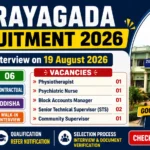 ZSS Rayagada Recruitment 2026 notification for Physiotherapist, Psychiatric Nurse and NHM contractual vacancies