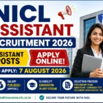NICL Assistant Recruitment 2026 notification for 500 Assistant vacancies apply online