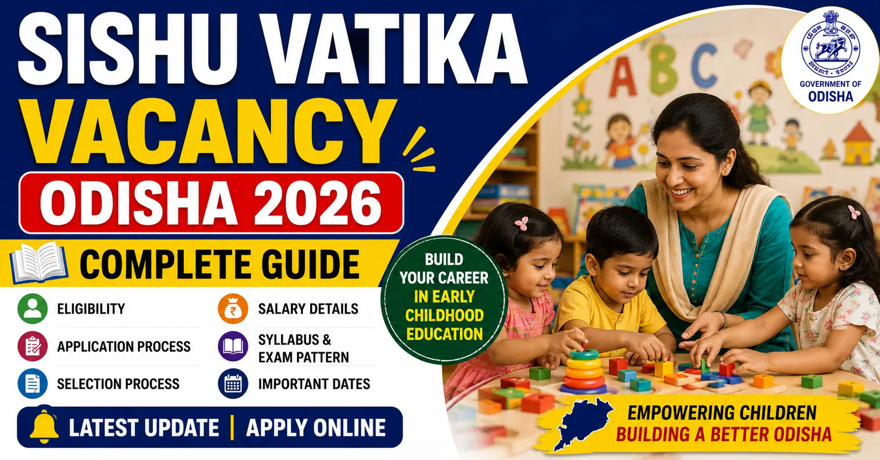 Sishu Vatika Vacancy Odisha 2026 teacher recruitment notification eligibility salary apply online