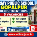Army Public School Gopalpur Recruitment 2026 for IT Supervisor TGT Lab Assistant and Receptionist